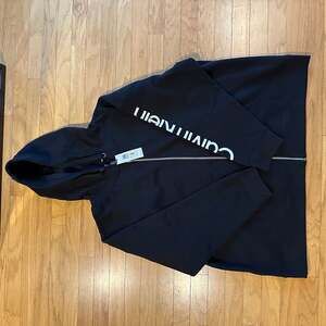 Calvin Klein Big & Tall Logo Full-Zip Hoodie Black 3X